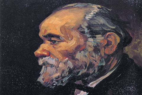 《留着胡子的老人》-文森特·威廉·梵高(留着胡子的老人-文森特·威廉·梵高-荷兰)