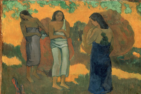阳光下的三位大溪地妇女-保罗·高更-法国