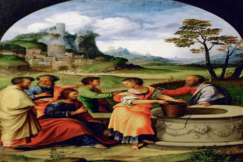 (Lodovico Mazzolino -- Christ and the Samaritan Woman at the Well)