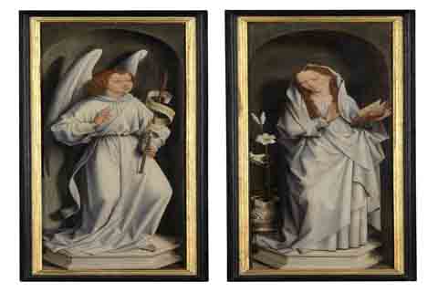 (Hans Memling - Reverse of a pair of wings showing the Annunciation)