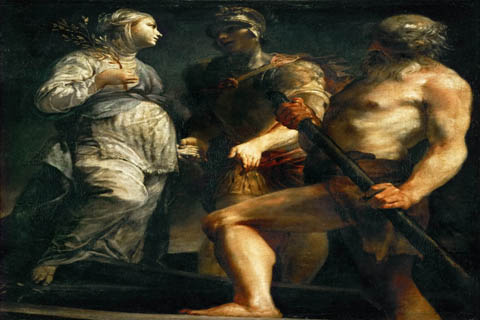 (Giuseppe Maria Crespi -- Aeneas, the Sibyl and Charon)