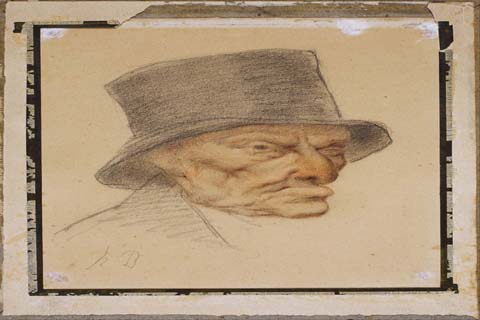(Honoré Daumier (1808–1879)-Head of an Old Man)