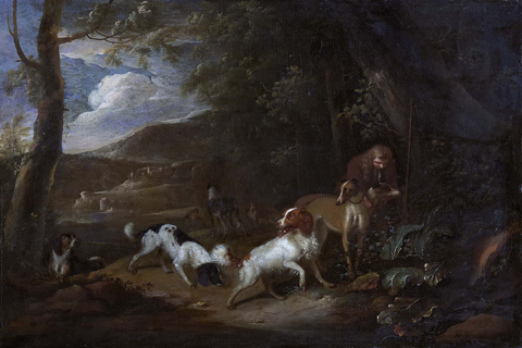 (Beeldemaker Adriaen Cornelisz Jager met honden aan bosrand 1660-1699.jpeg)