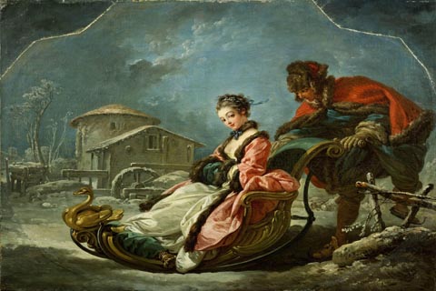 《四季之冬》-弗朗索瓦·鲍彻(Francois Boucher - The Four Seasons Winter, 1755)