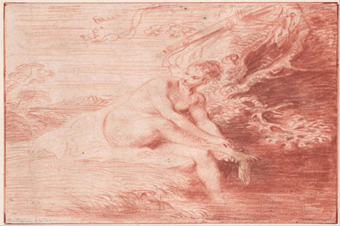 (Jean-Antoine Watteau (1684 - 1721) (French)-Diana Bathing, c. 171)