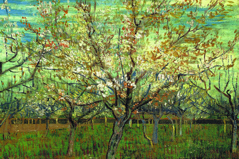 《小树林油画》-文森特·威廉·梵高(小树林油画-文森特·威廉·梵高-荷兰)