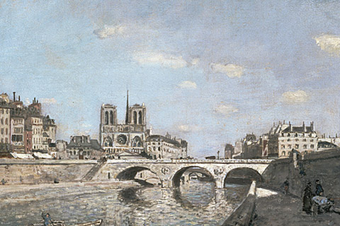 塞纳河和巴黎圣母院》-约翰·巴尔洛德·容金德(塞纳河和巴黎圣母院-约翰·巴尔洛德·容金德-法国)