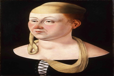 《一个妇女的画像》-韦内齐亚诺(Attributed to Jacometto Veneziano Italian (active Venice) active c. 1472 died c. 1497 Portrait of a Lady.tif)