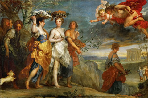 (Jan Boeckhorst (1605-1668) -- Mercury Falling in Love with Herse)