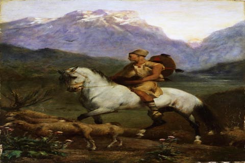 (Eug¨¨ne Fromentin French 1820-1876 Arabian Shepherd (Shepherd- High Plateau of Kabylia).tif