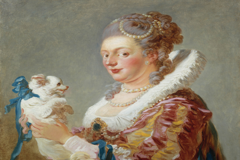 一个女人与狗肖像-让奥诺弗拉戈纳尔-法国