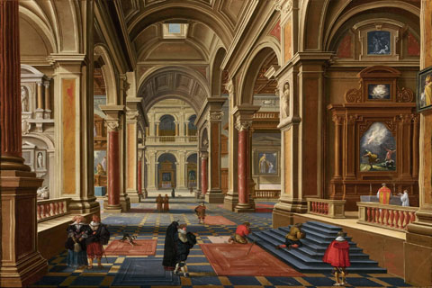 《天主教会的内部》(Bartholomeus van Bassen - Interior of a Catholic Church)
