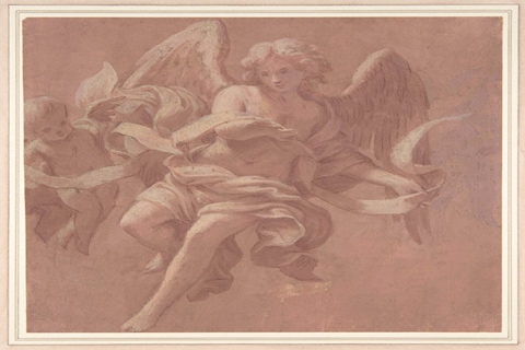 (Antonio Franchi Putto and Angel Holding a Banderole)