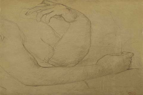 (Jean-August-Dominique Ingres - Study for The Golden Age, 1843-1847)