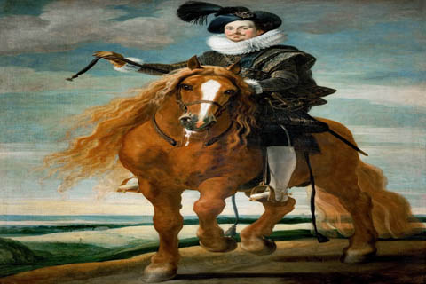 (Gaspard de Crayer -- Equestrian Portrait of Don Diego Messia)