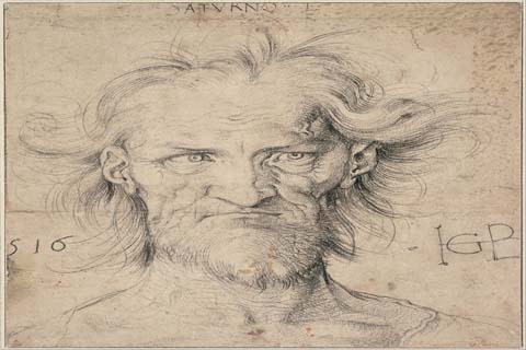 (Albrecht Dürer (1471–1528)-Head of a Bearded Old Man (Saturn))