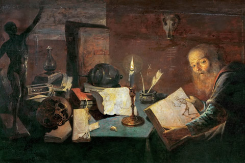 (David Ryckaert III (1612-1662) -- The Alchemist)