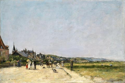 (Eug¨¨ne-Louis Boudin French 1824-1898 Deauville the Terrace.tif