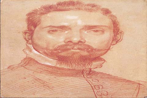 (Annibale Carracci (1560–1609)-Male Portrait (The Lutenist Masche)
