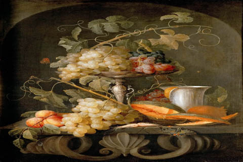 (Jan van den Hecke the Elder (1620-1684) -- Still Life with Fruits)