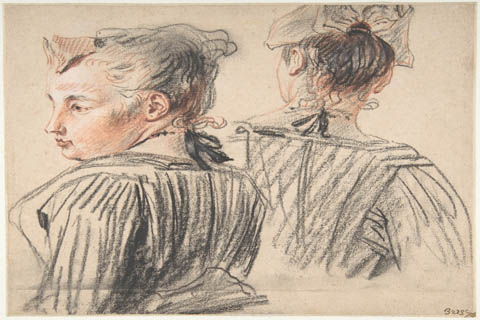 (Antoine Watteau Studies of a Woman Wearing a Cap)