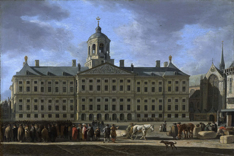 (Berckheyde Gerrit Adriaensz. Het stadhuis op de Dam te Amsterdam 1672)