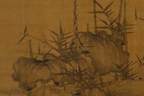 竹石图轴-佚名