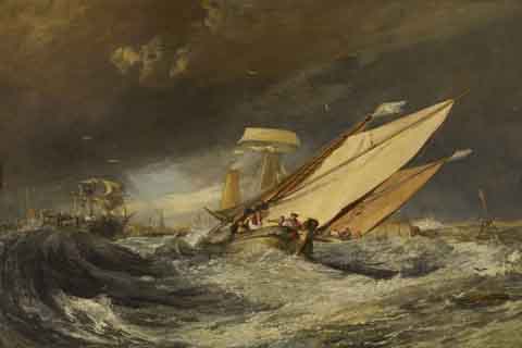 (Joseph Mallord William Turner - Fishing Boats Entering Calais Harbor, c. 1803)