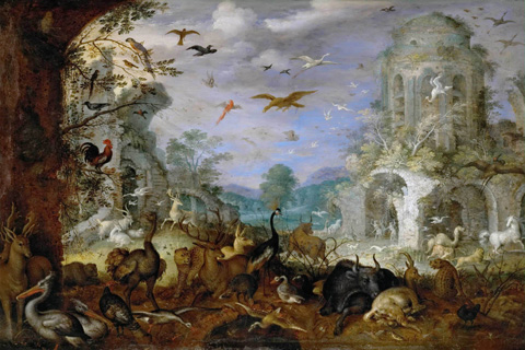 (Roelandt Savery (1576-1639) -- Landscape with Animals and Orpheus)