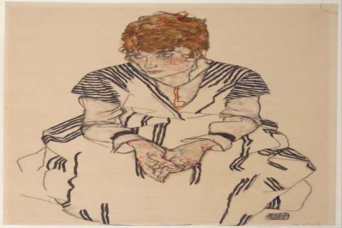 (Egon Schiele (1890–1918)-Portrait of the Artist's Sister-in-Law)