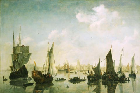 (Jan van de Cappelle - A View of the River Maas Before Rotterdam, c.1645-1665)