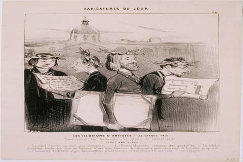 (Honoré Daumier (1808–1879)-Caricatures du Jour Les Illusions D'Artistes)