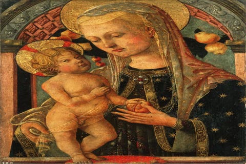 (Francesco di Gentile da Fabriano Italian (active Umbria and Marches) documented 1497 Virgin and Child with a Pomegranate.tif)