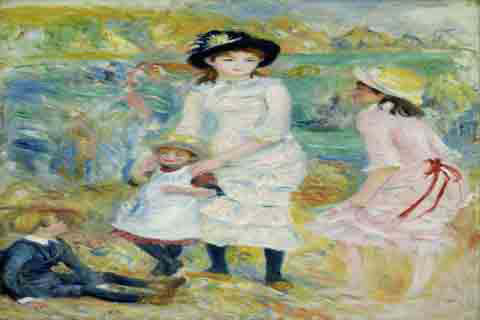(Pierre Auguste Renoir Children on the Seashore Guernsey)