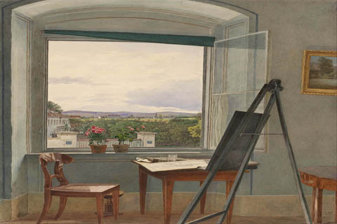 (Jakob Alt (1789–1872)-View from the Artist's Studio in Alservors)
