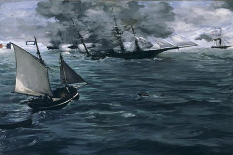 (Edouard Manet French 1832-1883 The Battle of the вЂќKearsargeвЂќ and the вЂќAlabamaвЂќ.tif)