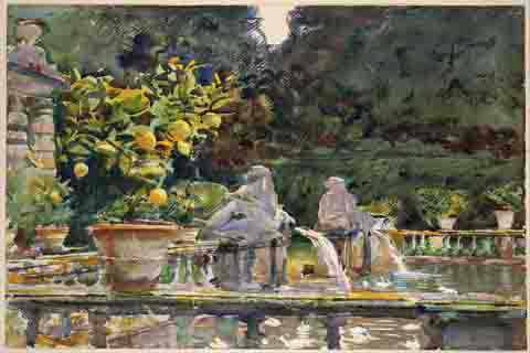 (John Singer Sargent Villa di MarliaLucca A Fountain)GH