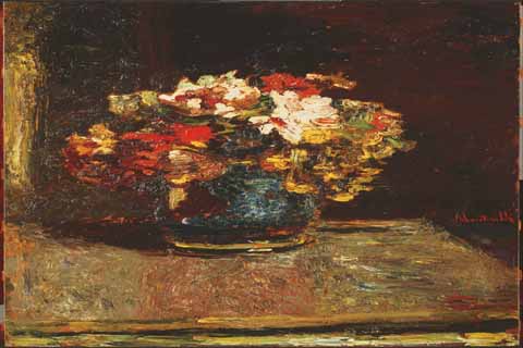 《花束》-阿道夫·约瑟夫·托马斯·蒙提切利(Adolphe Joseph Thomas Monticelli (1824–1886)-Bouquet)