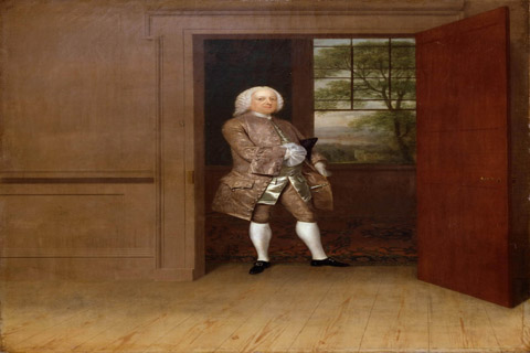 《托马斯·佩恩的肖像》-亚瑟·德维(Arthur Devis English 1712-1787 Portrait of the Right Honorable Thomas Penn.tif)