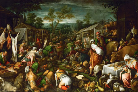 (Francesco Bassano II (1549-1592) -- Market Scene)