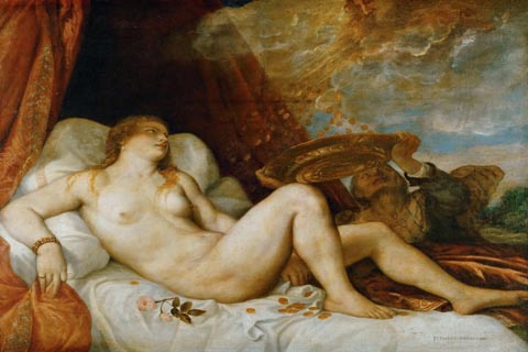 (Titian -- Dana? mother of Perseus)