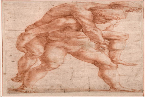 (Raphael (1483–1520)-Young Man Carrying an Old Man on His Back, c)