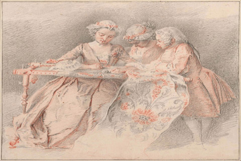 (Jacques-Andr?Portail (1695 - 1759) (French)-The Embroiders)