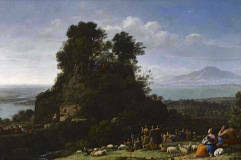 《关于穆恩的布道》-克劳德·洛雨(Claude Lorrain - The Sermon on the Mount, c.1656)