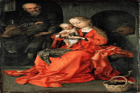 (Martin Schongauer (c. 1430-1491) -- Holy Family)