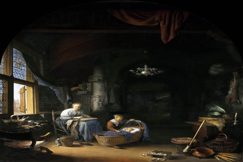 (Gerrit Dou - The Young Mother)
