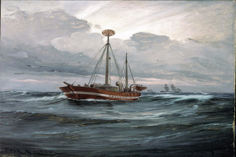 (Carl Locher-The lightship at Skagen Reef)