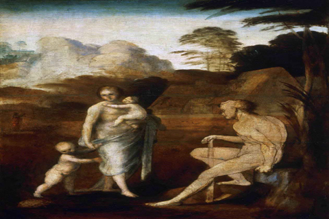 (Fra Bartolomeo (Bartolomeo di Paolo) also called Baccio della Porta Italian1472-1517 Adam and Eve with Cain and Abel.tif)