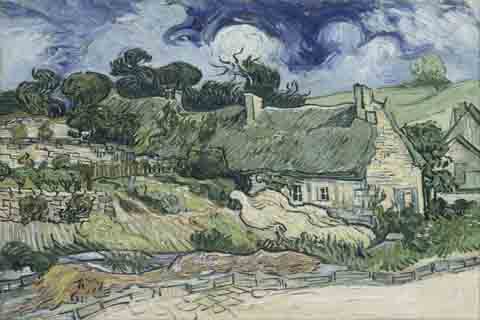 (Vincent van Gogh Thatched Cottages at Cordeville)