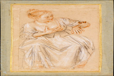 (Antoine Watteau Seated Woman)
